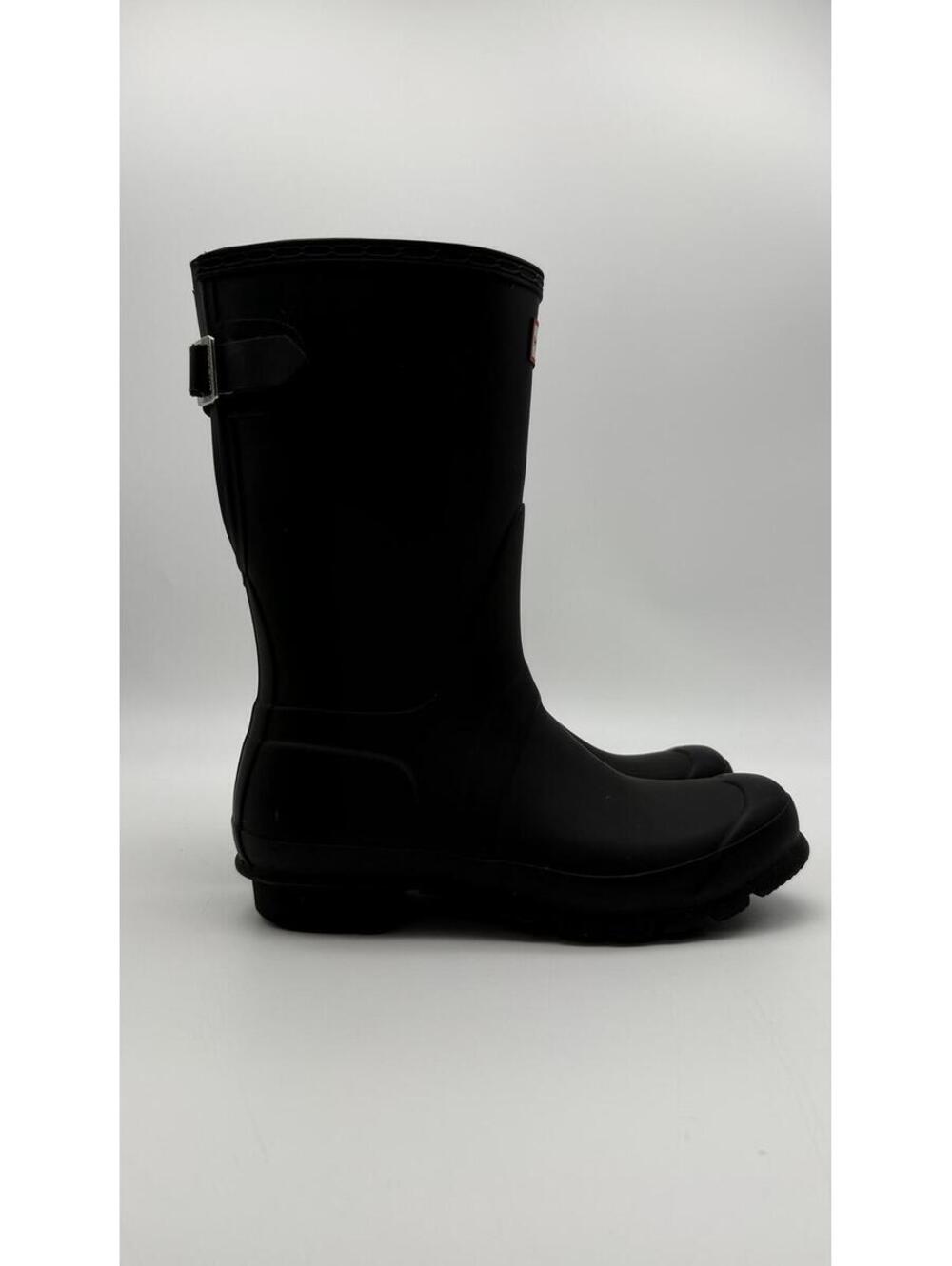 Hunter Original Back Adjustable Short Rain Boots Womens 8 Matte Black
